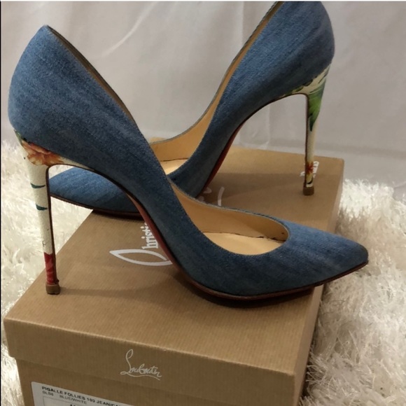 Christian Louboutin Pigalle Follies Hawaii Heels - Picture 3 of 7